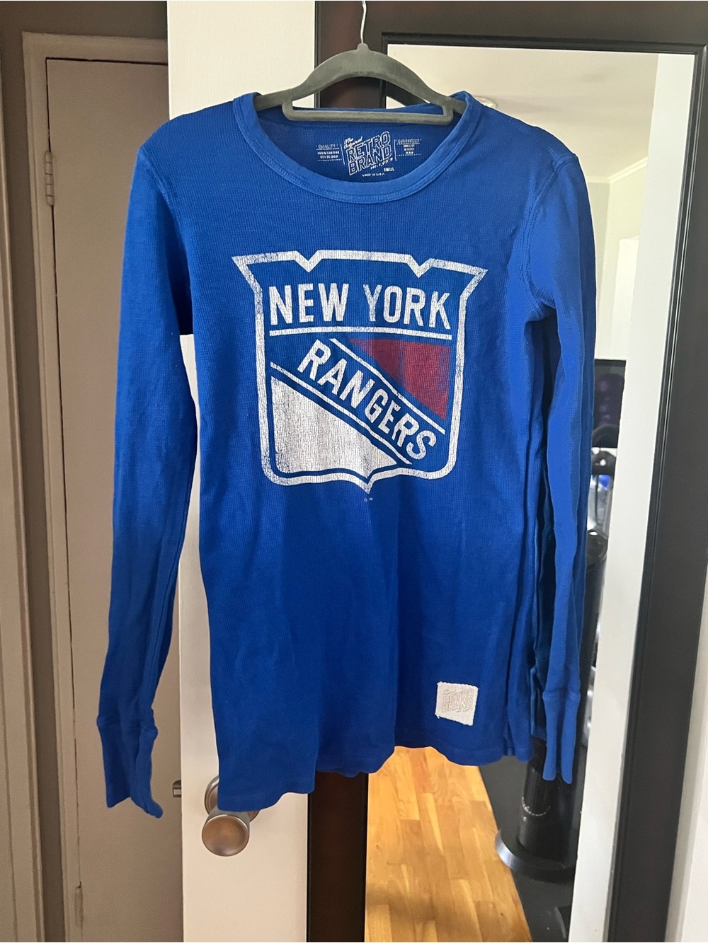 New York Rangers Blue Hockey Women’s Thermal Tee - size small